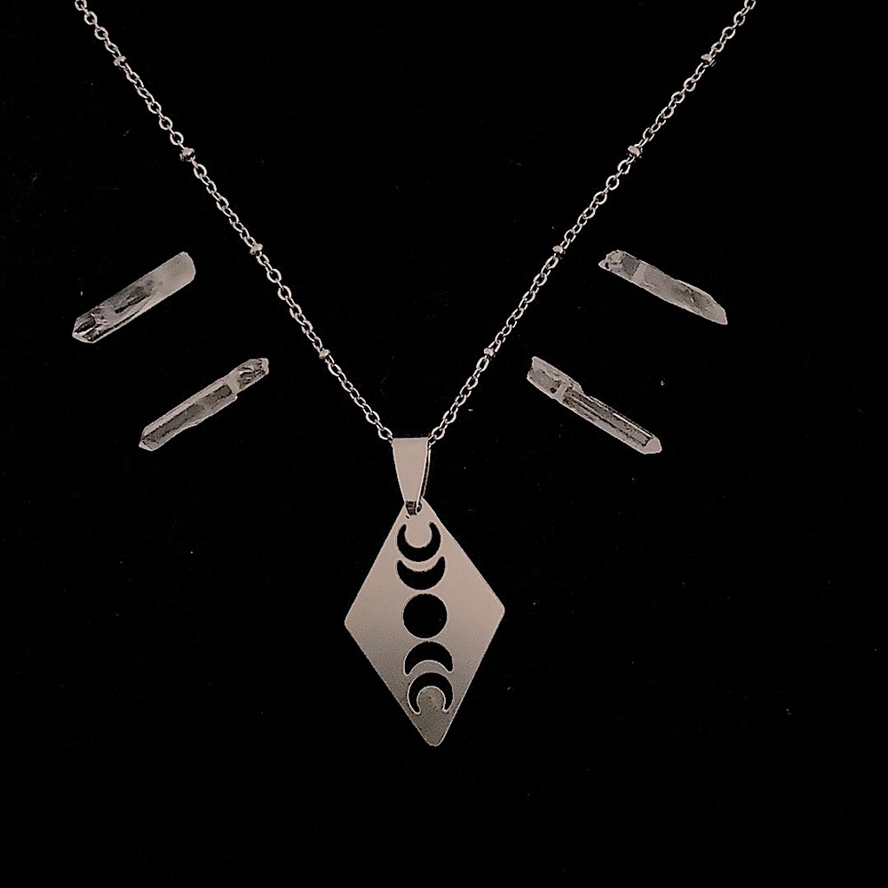 Quartz Moon Goddess Necklace